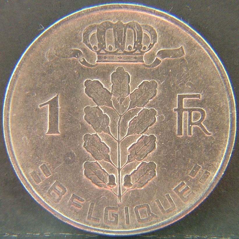 Additional view 1 of 🇧🇪 BELGIUM – Royal Portraits and National Symbols 1 Franc "Belgique'' 1951 coin