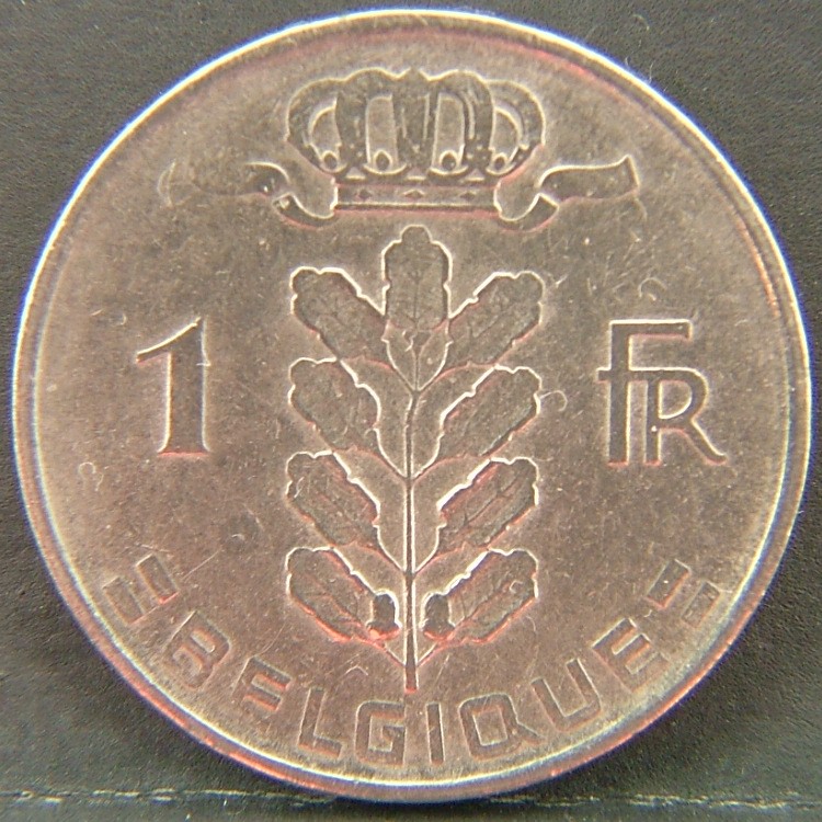 Additional view 2 of 🇧🇪 BELGIUM – Royal Portraits and National Symbols 1 Franc "Belgique'' 1958 coin