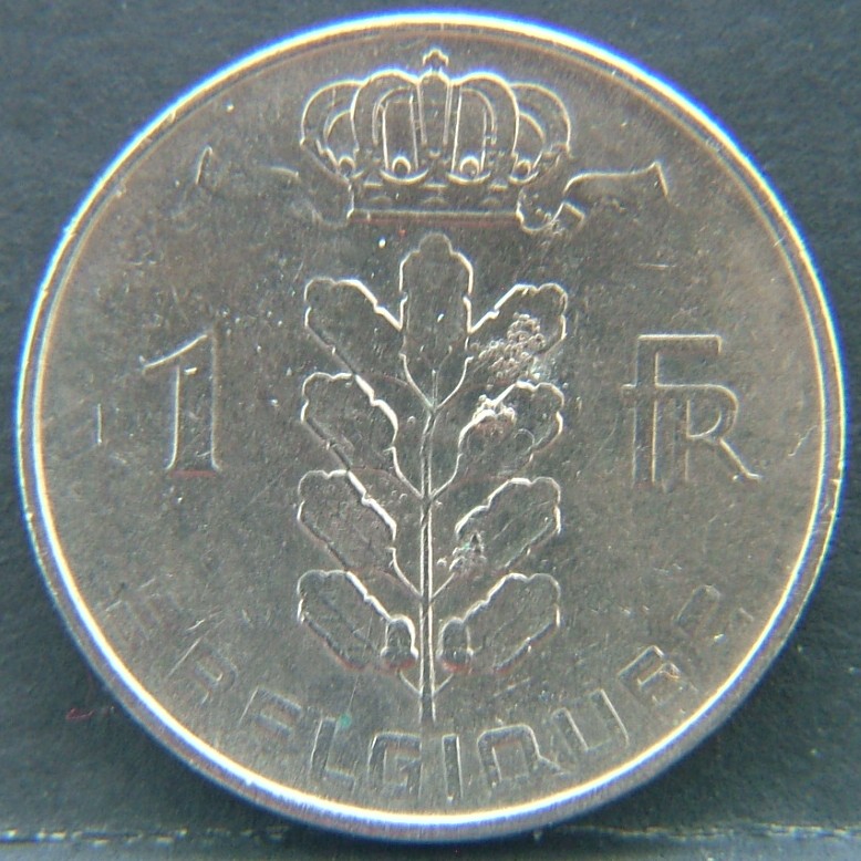 Additional view 1 of 🇧🇪 BELGIUM – Royal Portraits and National Symbols 1 Franc "Belgique'' 1961 coin