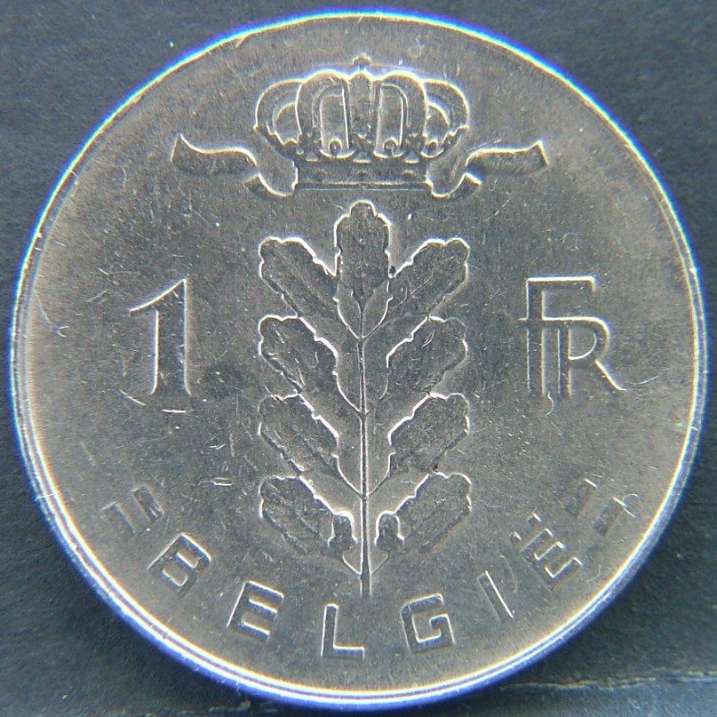 Additional view 1 of 🇧🇪 BELGIUM – Royal Portraits and National Symbols 1 Franc "Belgie'' 1974 coin