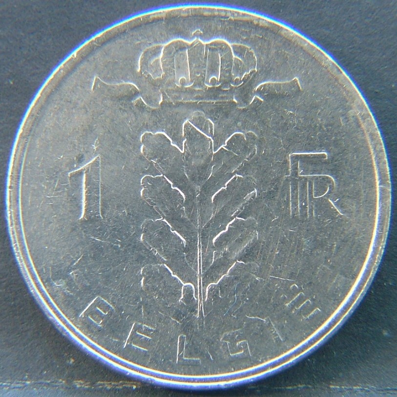 Additional view 1 of 🇧🇪 BELGIUM – Royal Portraits and National Symbols 1 Franc "Belgie'' 1988 coin