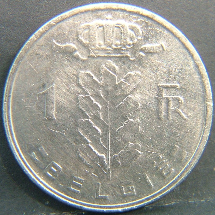 Additional view 2 of 🇧🇪 BELGIUM – Royal Portraits and National Symbols 1 Franc "Belgie'' 1988 coin