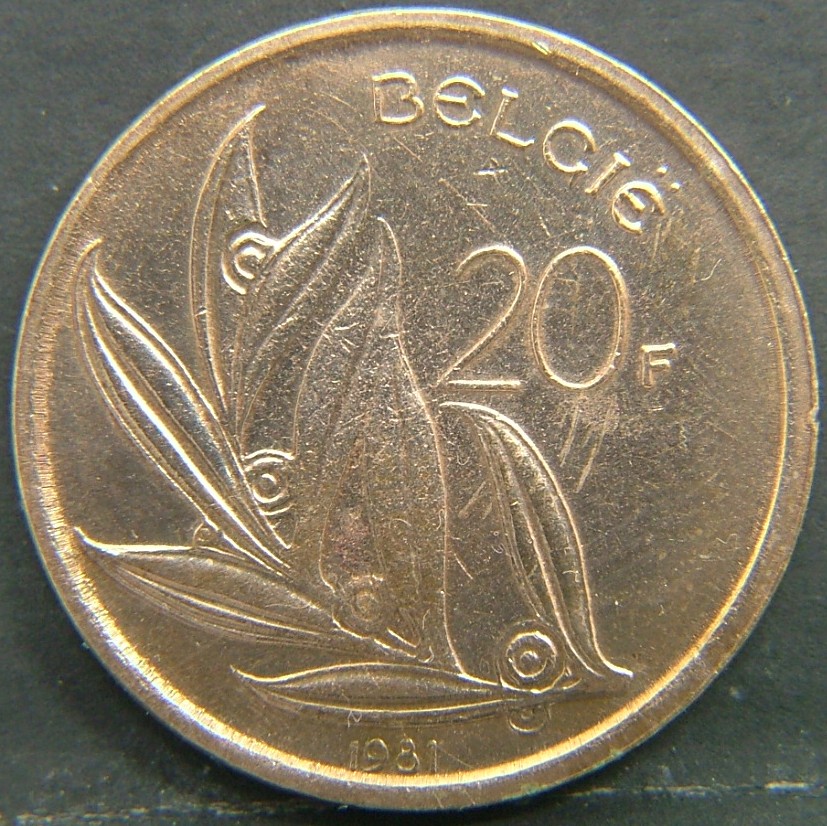 Additional view 2 of 🇧🇪 BELGIUM – Royal Portraits and National Symbols 20 Francs "Belgie" 1981 coin