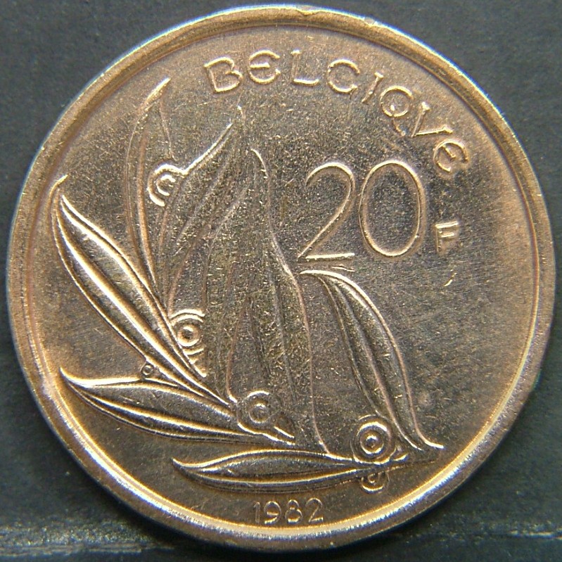 Additional view 2 of 🇧🇪 BELGIUM – Royal Portraits and National Symbols 20 Francs "Belgiqve" 1982 coin