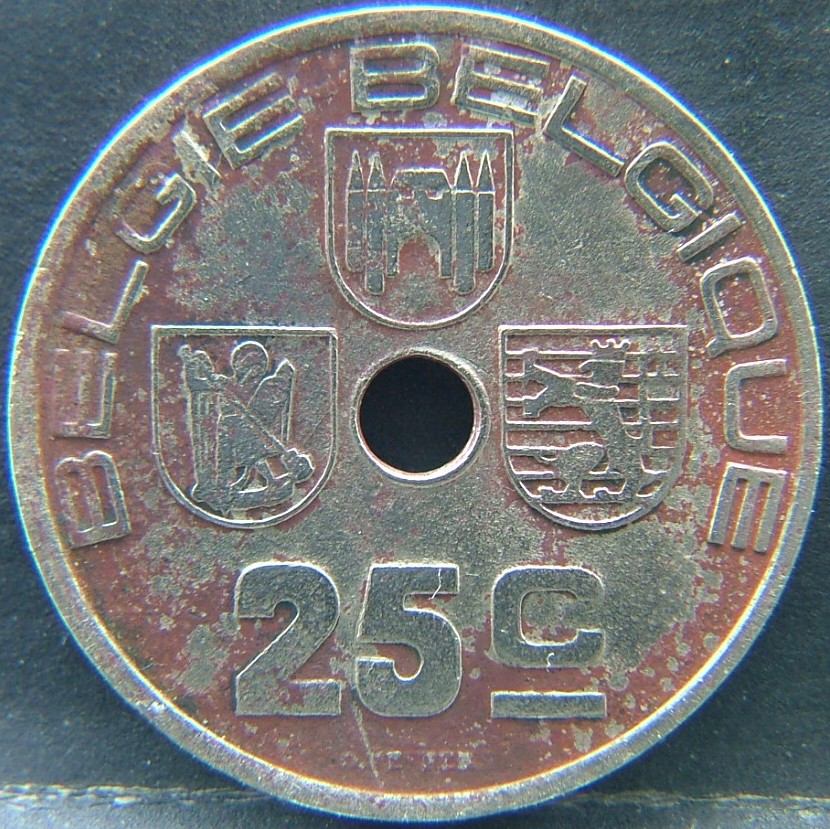 Additional view 1 of 🇧🇪 BELGIUM – Royal Portraits and National Symbols 25 Centimes  1938 object