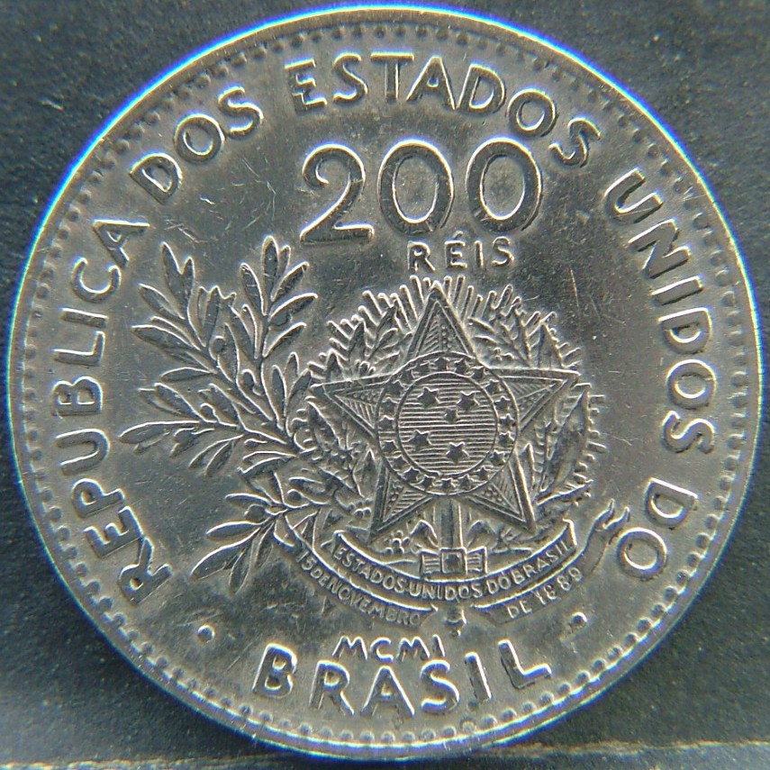 Additional view 1 of 🇧🇷 BRAZIL – From Empire to Republic 200 Reis  1901 object