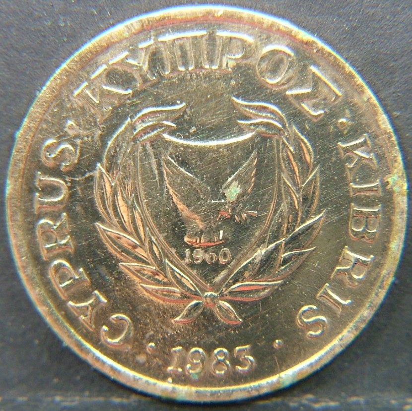 Back side of 🇨🇾 CYPRUS – Mediterranean Coin Stories 1 Cent 1983 coin