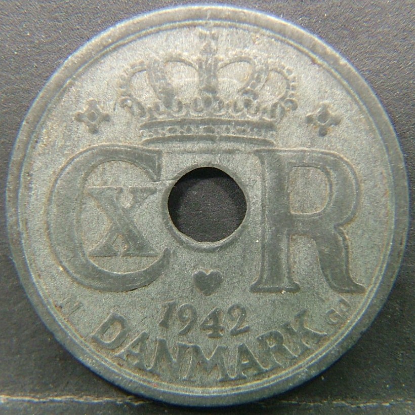 Back side of 🇩🇰 DENMARK – Viking Roots in Coinage 25 Ore 1942 coin