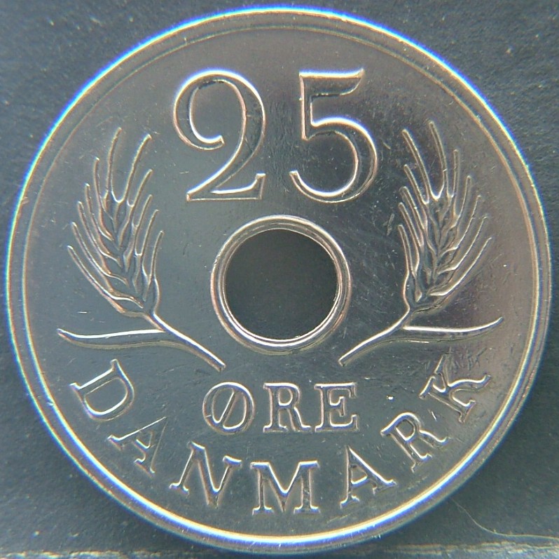 Additional view 2 of 🇩🇰 DENMARK – Viking Roots in Coinage 25 Ore 1967 coin