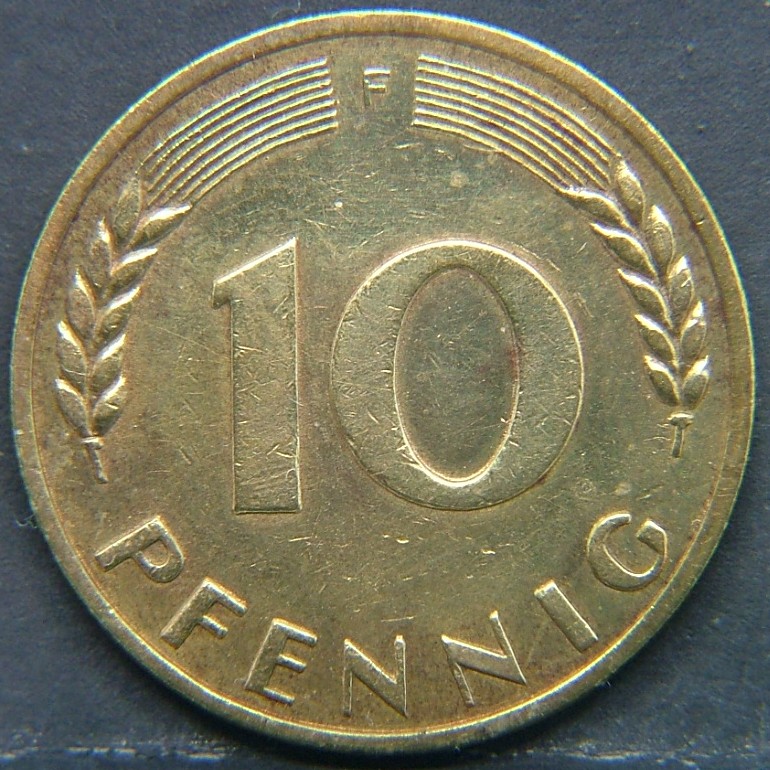 Additional view 2 of 🇩🇪 GERMANY – Unified Coins of a Divided History 10 Pfenning "F" 1950 coin