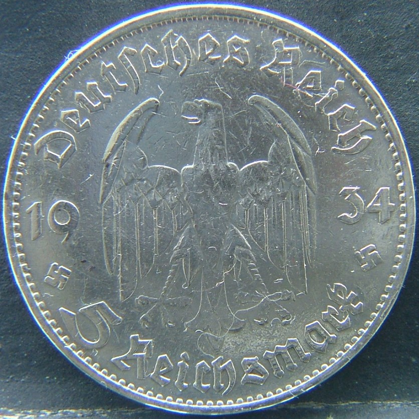 Additional view 1 of 🇩🇪 GERMANY – Unified Coins of a Divided History 5 Reichsmark 1934 coin