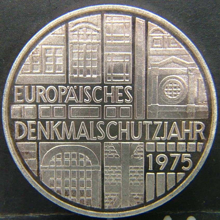 Back side of 🇩🇪 GERMANY – Unified Coins of a Divided History 5 Mark "F" 1975 coin