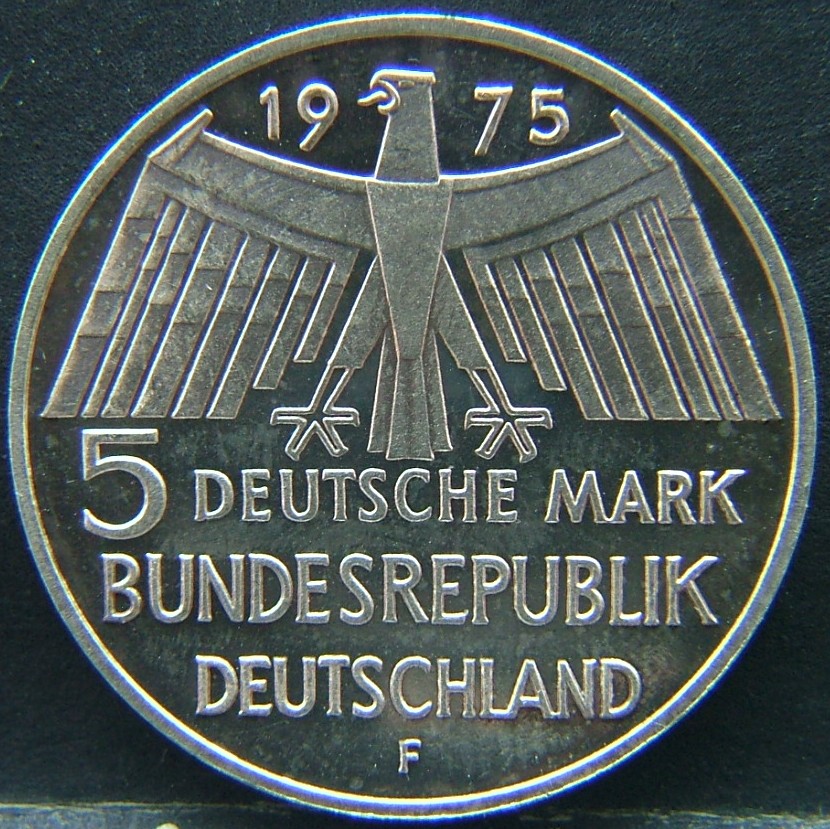 Additional view 1 of 🇩🇪 GERMANY – Unified Coins of a Divided History 5 Mark "F" 1975 coin