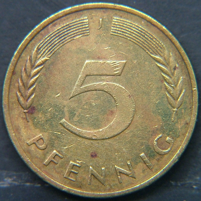 Additional view 2 of 🇩🇪 GERMANY – Unified Coins of a Divided History 5 Pfenning "J" 1991 coin