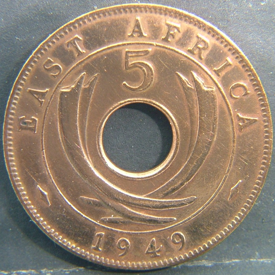 Additional view 2 of 🌍 East Africa (British) — Coins from the Colonial Crossroads of the Continent 5 Cents 1949 coin