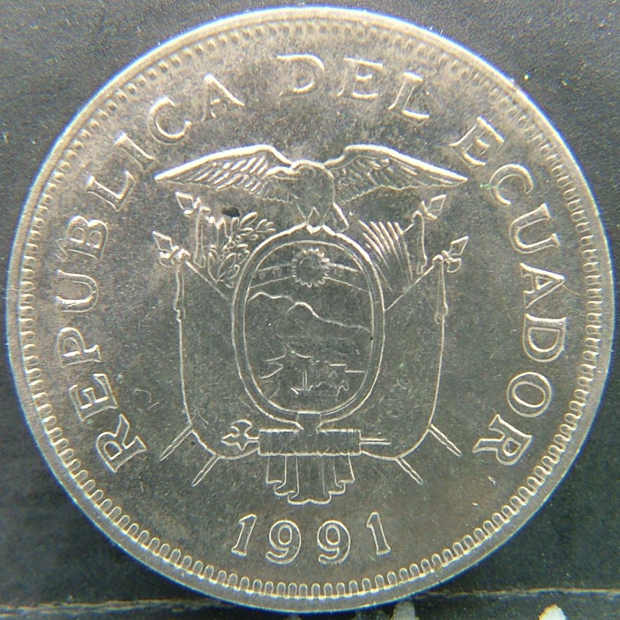 Back side of 🇪🇨 Ecuador 20 Sucres  1991 object