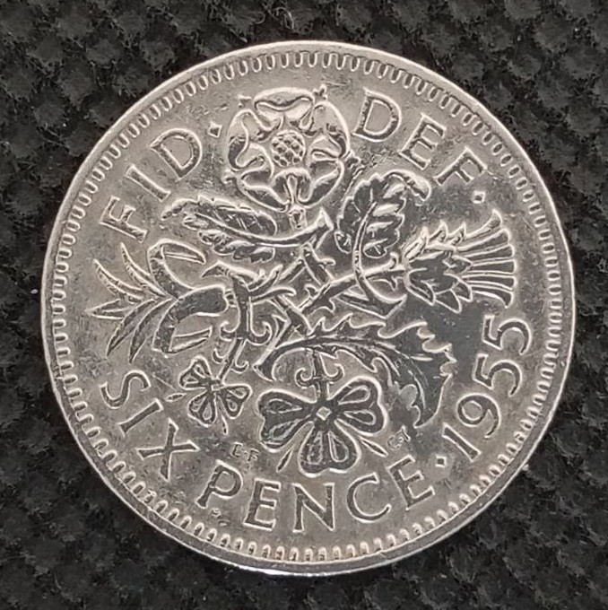 Additional view 1 of Great Britain 6 Pence 1955 coin