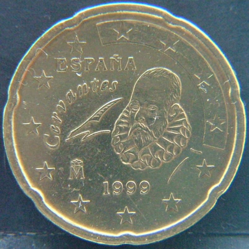 Front side of 🇪🇸 SPAIN – From Peseta to Euro 20 Cent 1999 coin
