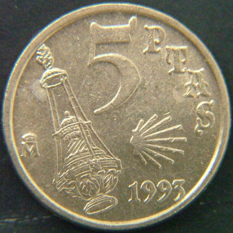 Additional view 2 of 🇪🇸 SPAIN – From Peseta to Euro 5 Pesetas 1993 coin