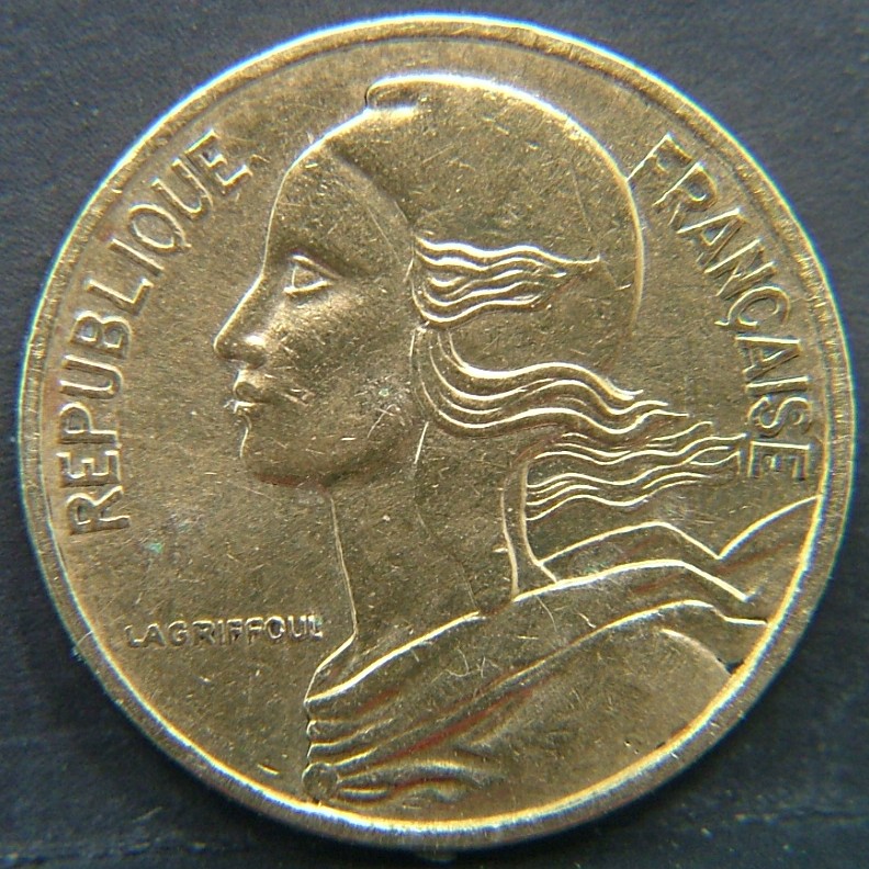 Back side of 🇫🇷 FRANCE 5 Centimes 1978 coin