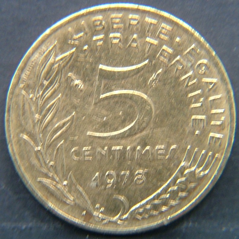 Additional view 2 of 🇫🇷 FRANCE 5 Centimes 1978 coin