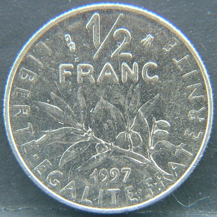 Additional view 1 of 🇫🇷 FRANCE 1/2 Franc 1997 coin