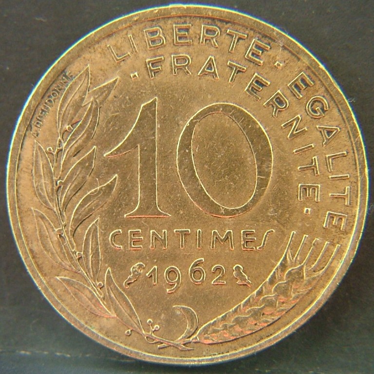 Additional view 1 of 🇫🇷 FRANCE 10 Centimes 1962 coin