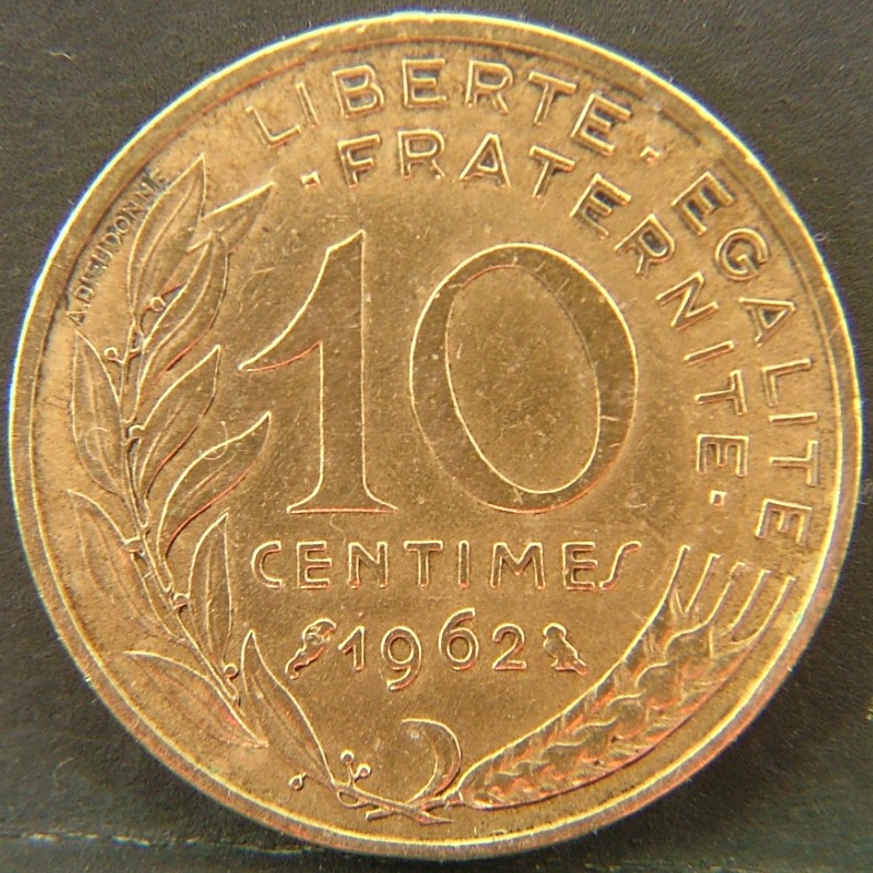Additional view 2 of 🇫🇷 FRANCE 10 Centimes 1962 coin