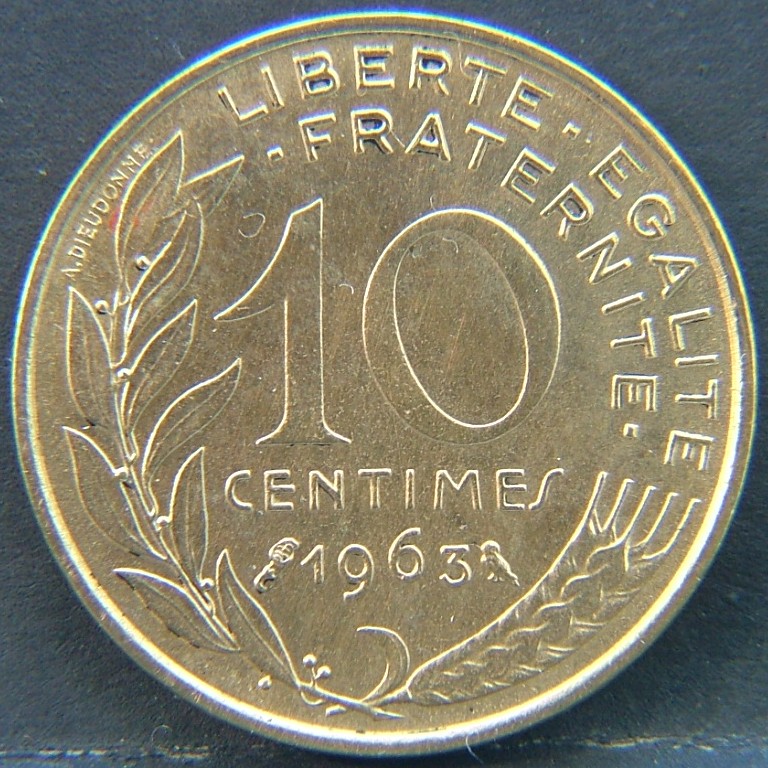 Additional view 1 of 🇫🇷 FRANCE 10 Centimes 1963 coin