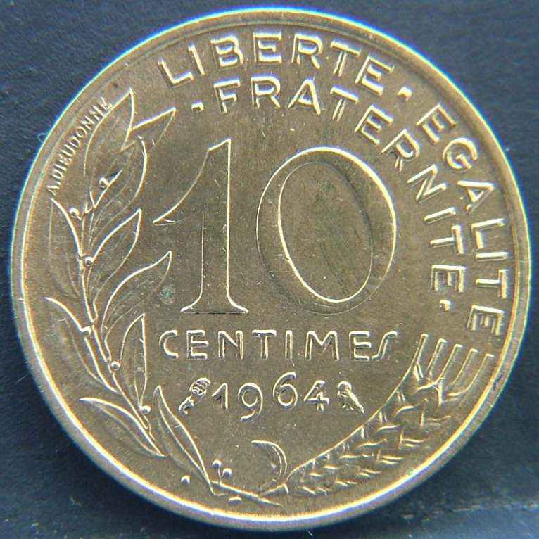 Additional view 1 of 🇫🇷 FRANCE 10 Centimes 1964 coin
