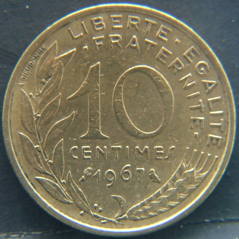Additional view 1 of 🇫🇷 FRANCE 10 Centimes 1967 coin