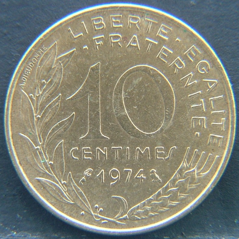 Additional view 1 of 🇫🇷 FRANCE 10 Centimes 1974 coin