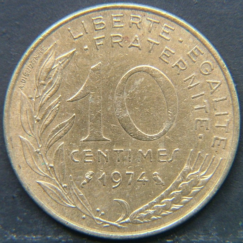 Additional view 2 of 🇫🇷 FRANCE 10 Centimes 1974 coin