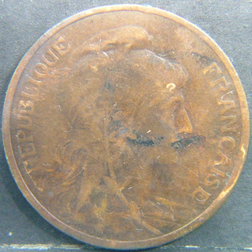Back side of 🇫🇷 FRANCE 5 Centimes 1909 coin