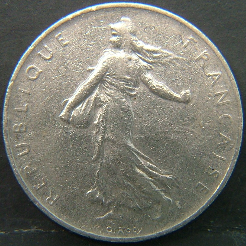 Back side of 🇫🇷 FRANCE 1 Frank 1960 coin