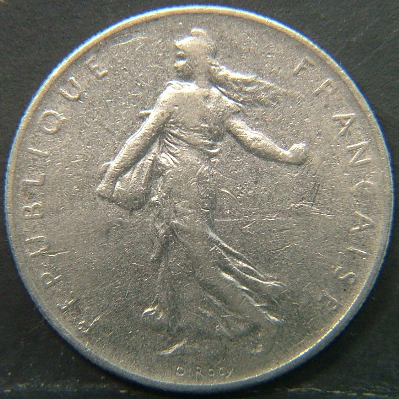 Back side of 🇫🇷 FRANCE 1 Frank 1960 coin
