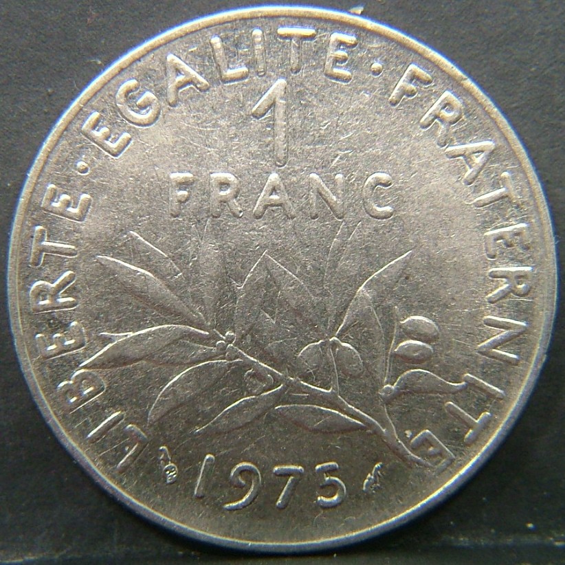 Additional view 2 of 🇫🇷 FRANCE 1 Frank 1975 coin
