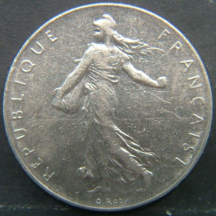 Back side of 🇫🇷 FRANCE 1 Frank 1985 coin