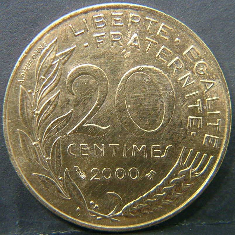 Additional view 2 of 🇫🇷 FRANCE 20 Centimes 2000 coin
