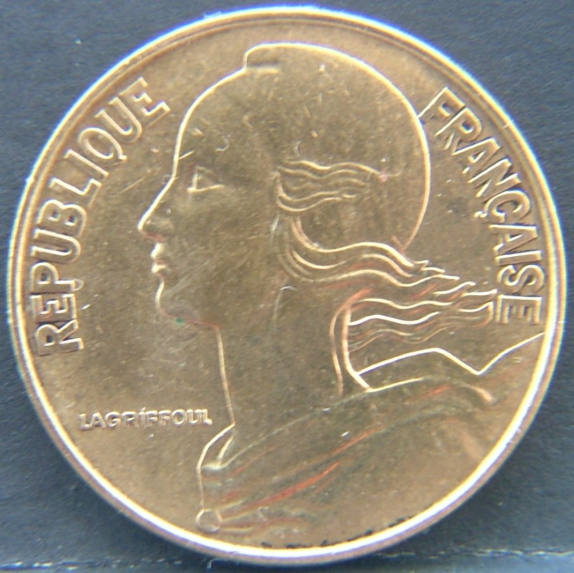 Front side of 🇫🇷 FRANCE 20 Centimes 1968 coin
