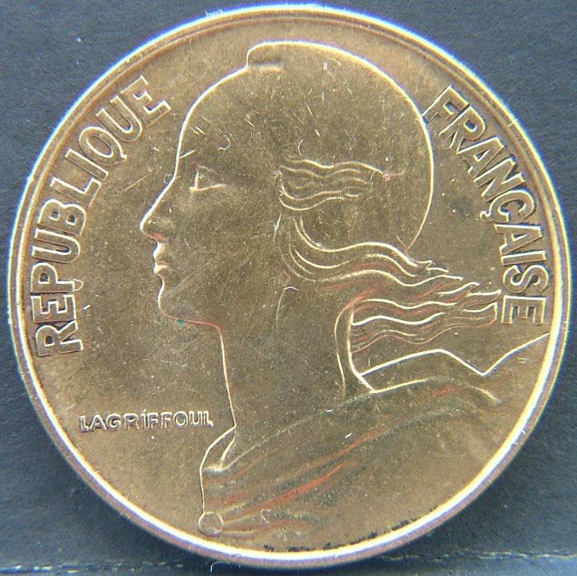 Back side of 🇫🇷 FRANCE 20 Centimes 1968 coin