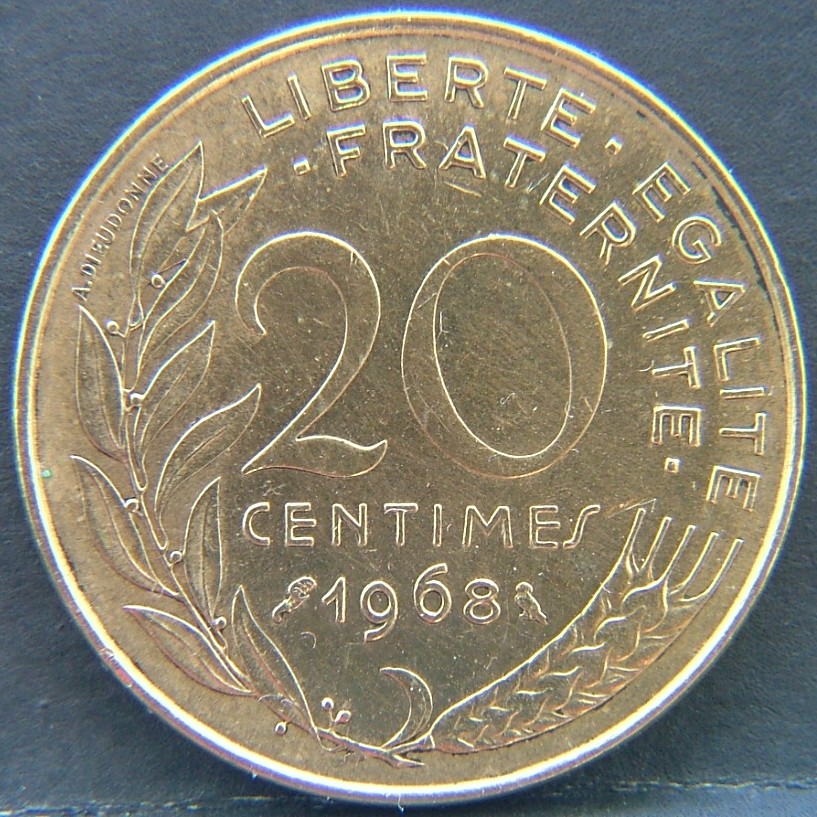 Additional view 1 of 🇫🇷 FRANCE 20 Centimes 1968 coin