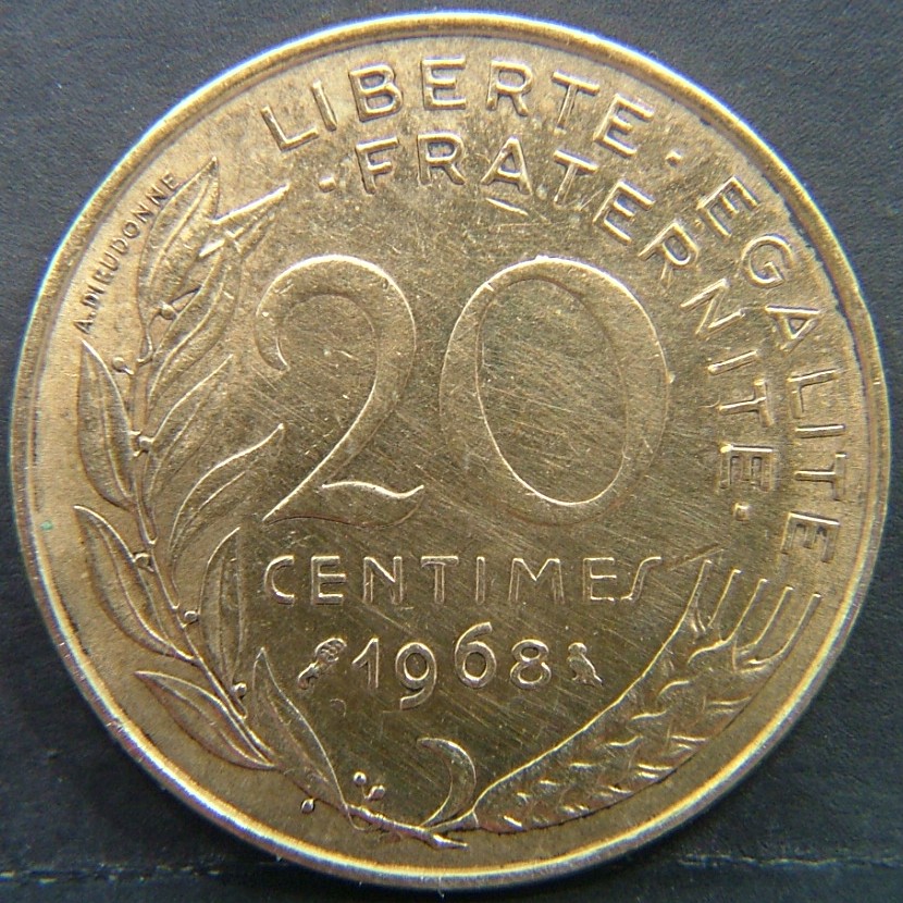 Additional view 2 of 🇫🇷 FRANCE 20 Centimes 1968 coin