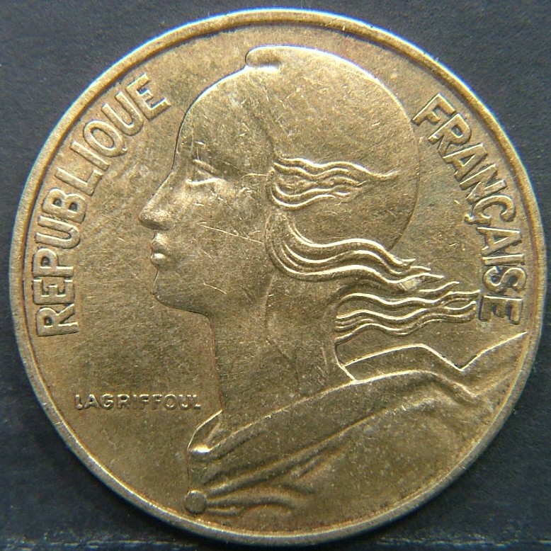 Back side of 🇫🇷 FRANCE 20 Centimes 1963 coin