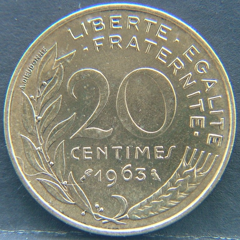 Additional view 1 of 🇫🇷 FRANCE 20 Centimes 1963 coin