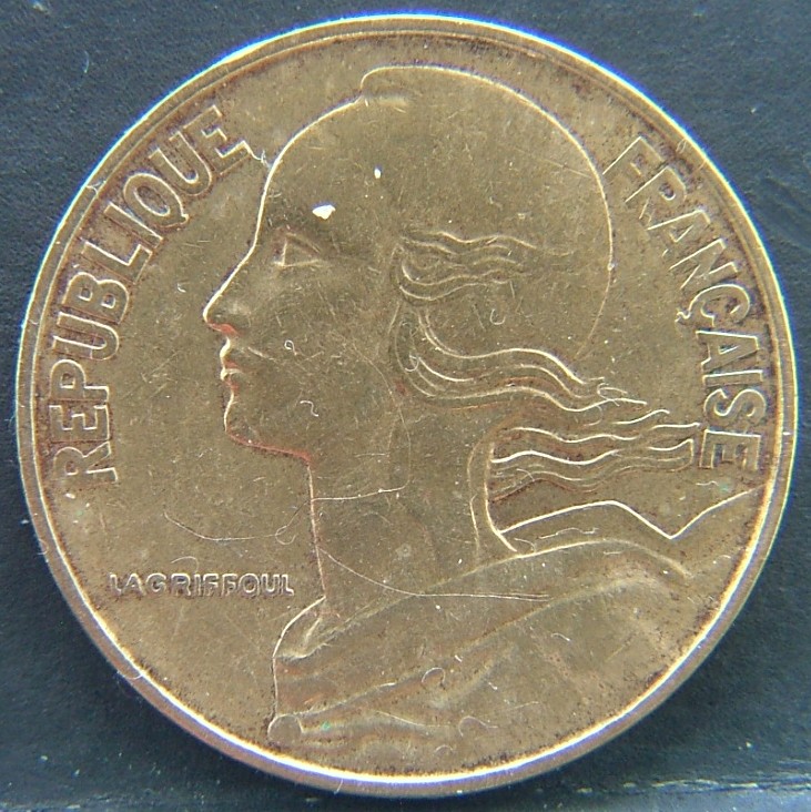 Front side of 🇫🇷 FRANCE 20 Centimes 1969 coin