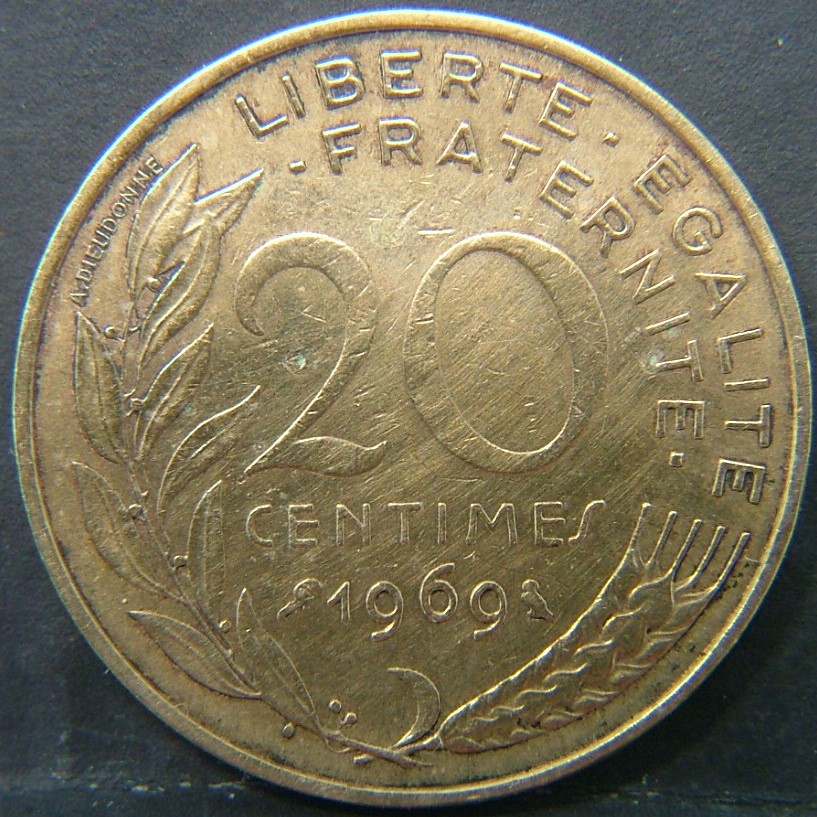 Additional view 2 of 🇫🇷 FRANCE 20 Centimes 1969 coin