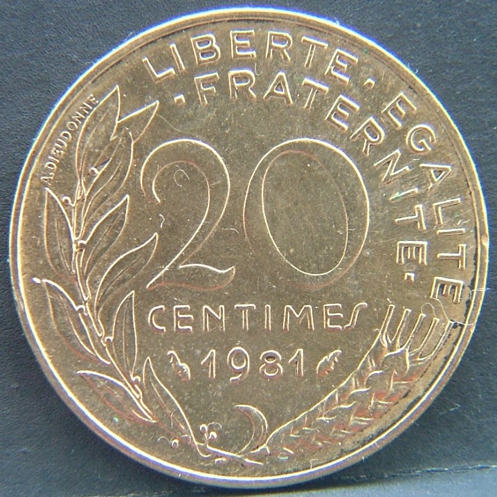 Additional view 1 of 🇫🇷 FRANCE 20 Centimes 1981 coin
