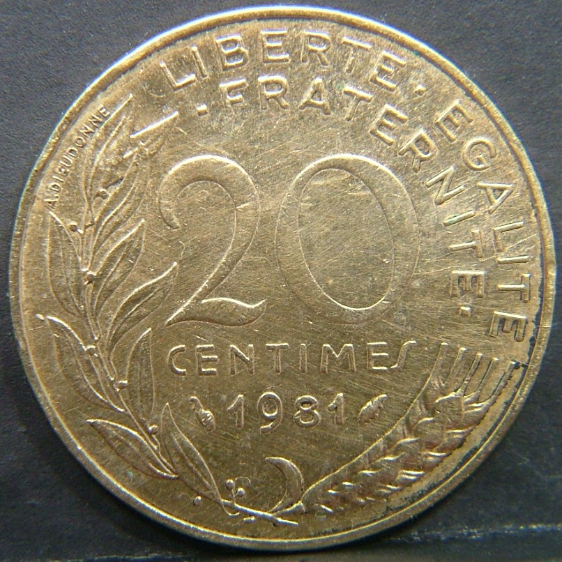 Additional view 2 of 🇫🇷 FRANCE 20 Centimes 1981 coin