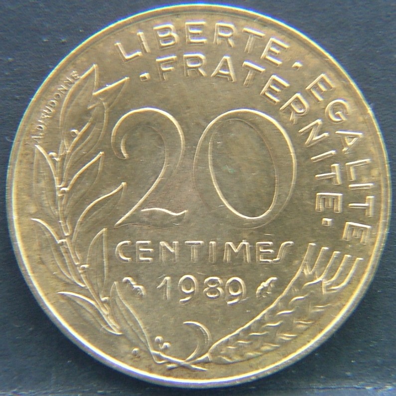 Additional view 1 of 🇫🇷 FRANCE 20 Centimes 1989 coin